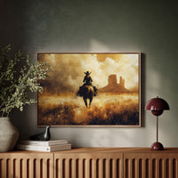 Cowgirl Ride Into the Golden West