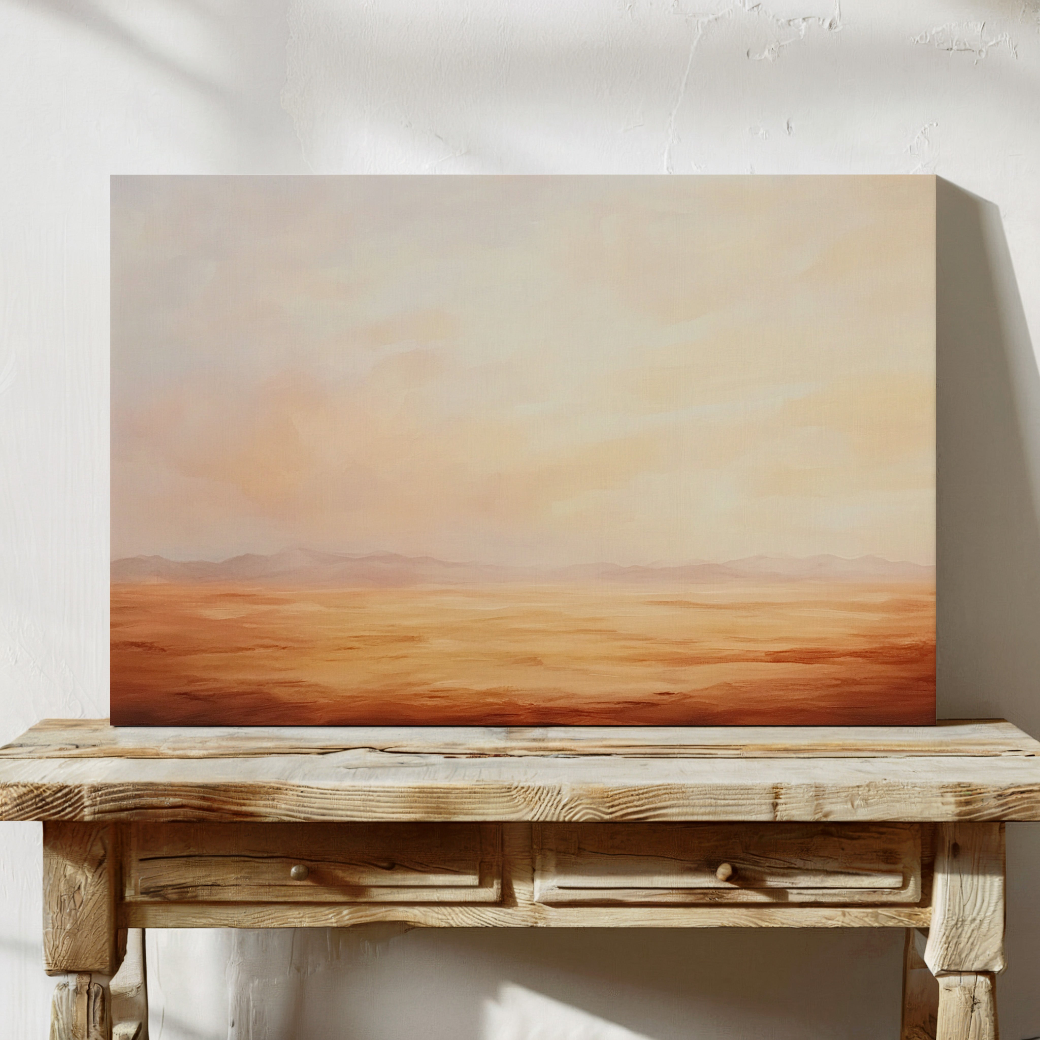 Golden Haze Over Desert Silence