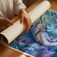 Sail Unfurled: Watercolor Sailfish Study