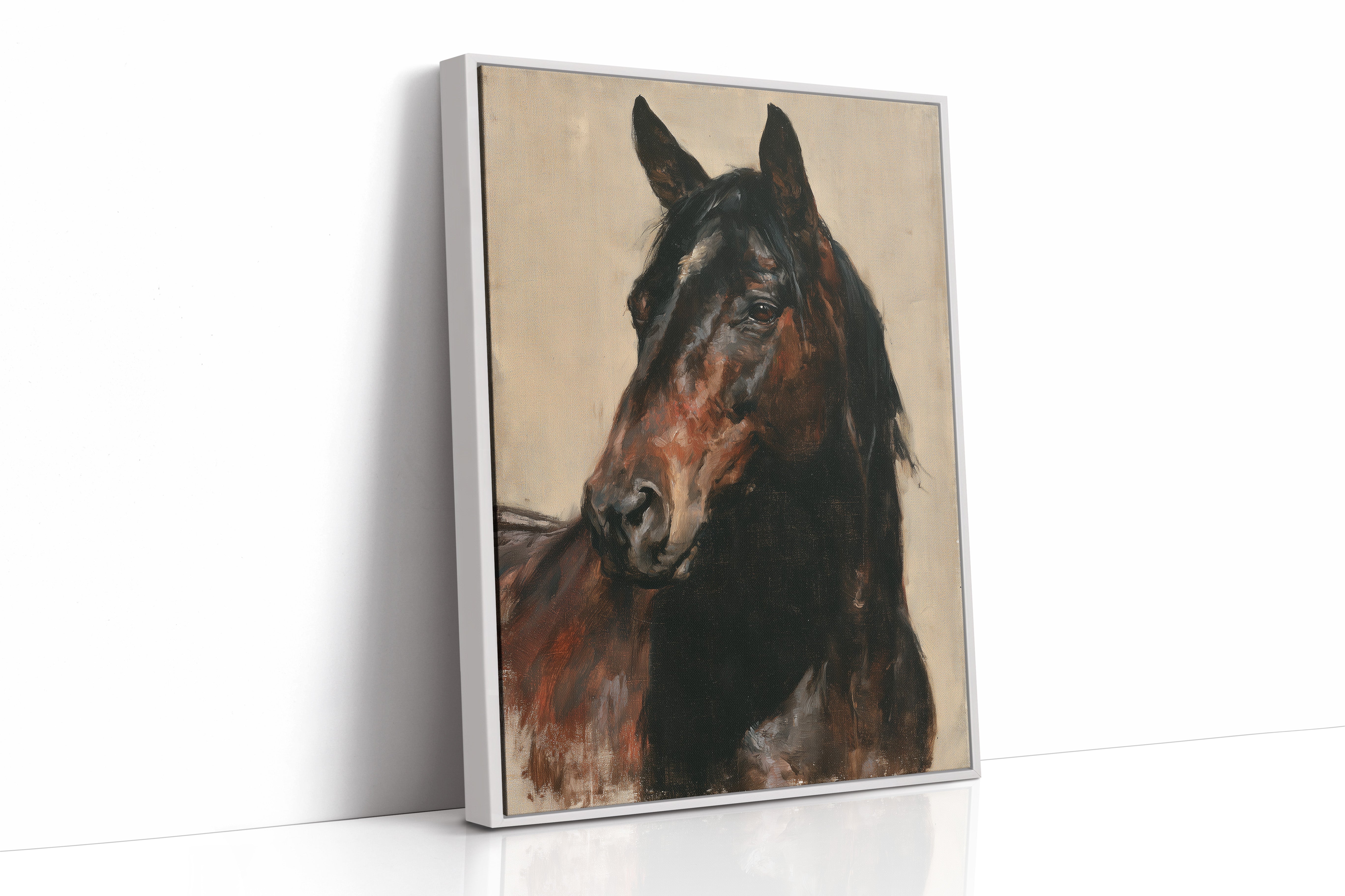 Bay Horse Classic Oil Portrait