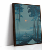 Moonlit Rivers Meet At Dusk