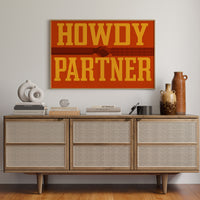 Howdy Partner Western Handshake Greeting