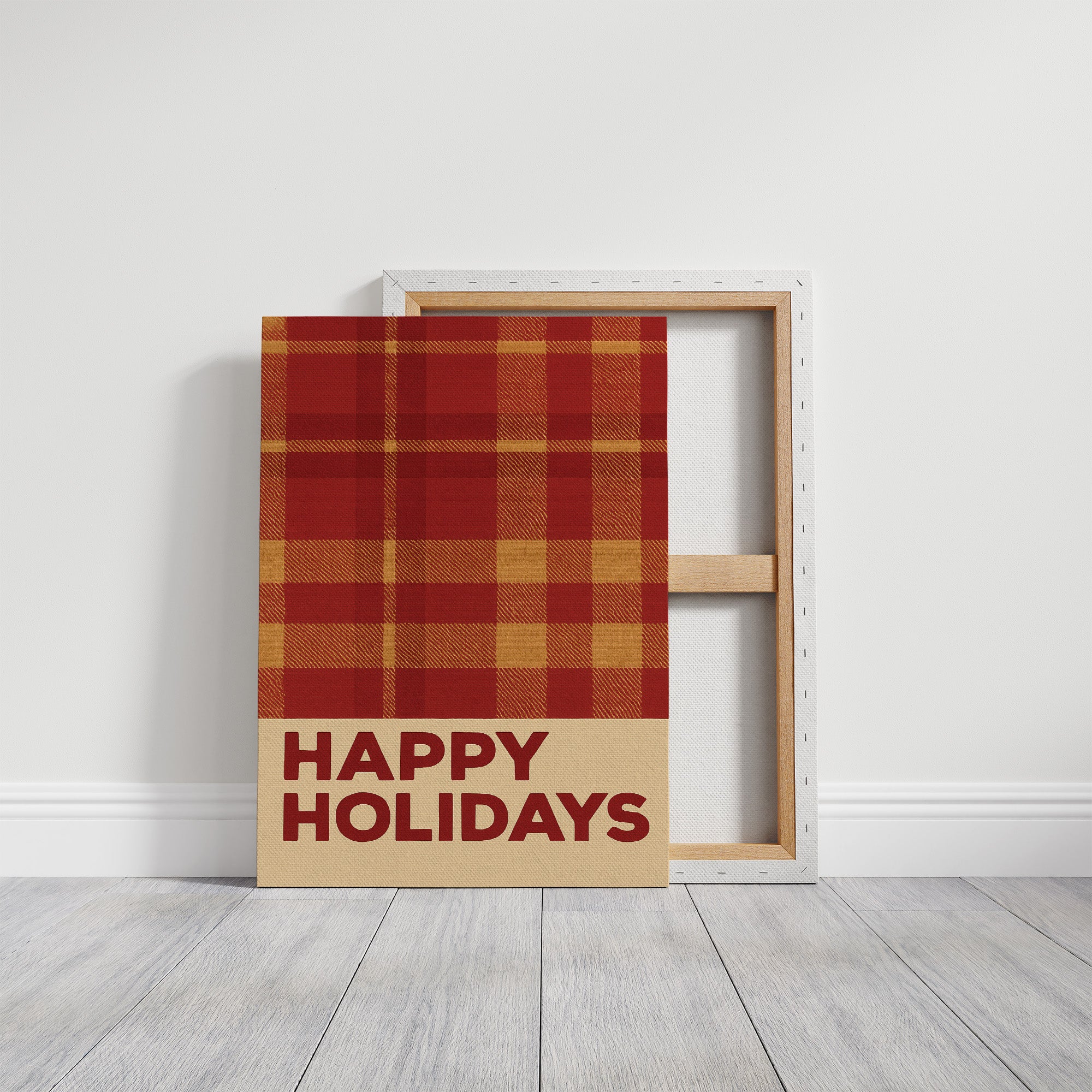 Plaid Comfort Meets Winter Light