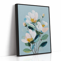 Textured Blossoms Against Azure Calm