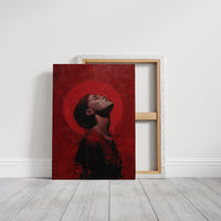 Crimson Halo Against Midnight Walls