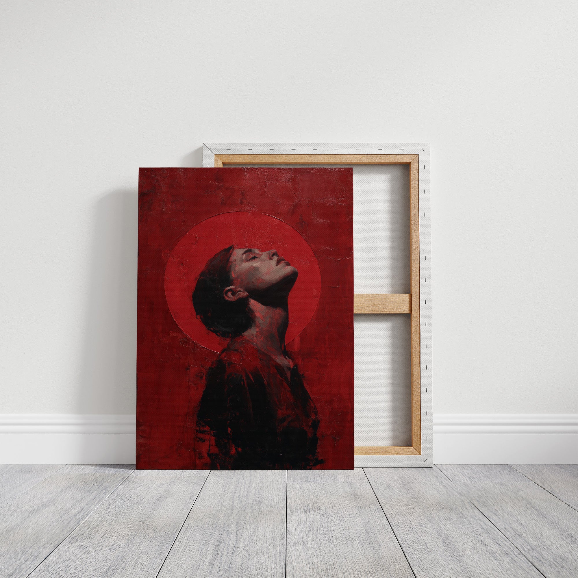 Crimson Halo Against Midnight Walls