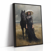 Ebony Steed Meets Golden Prairie