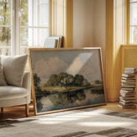 Summer Cattle Rest By Still Waters