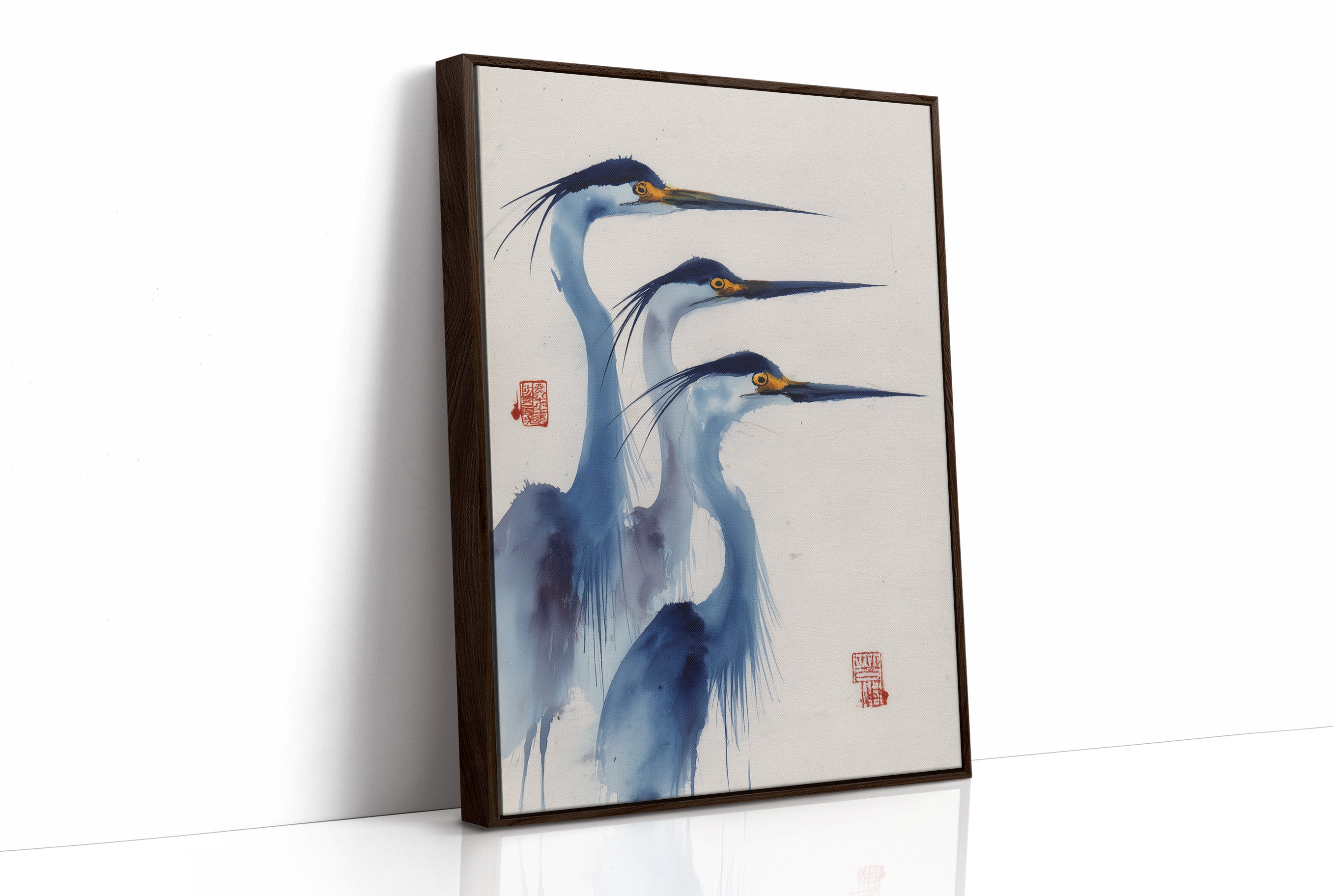 Blue Herons Dance In Morning Light