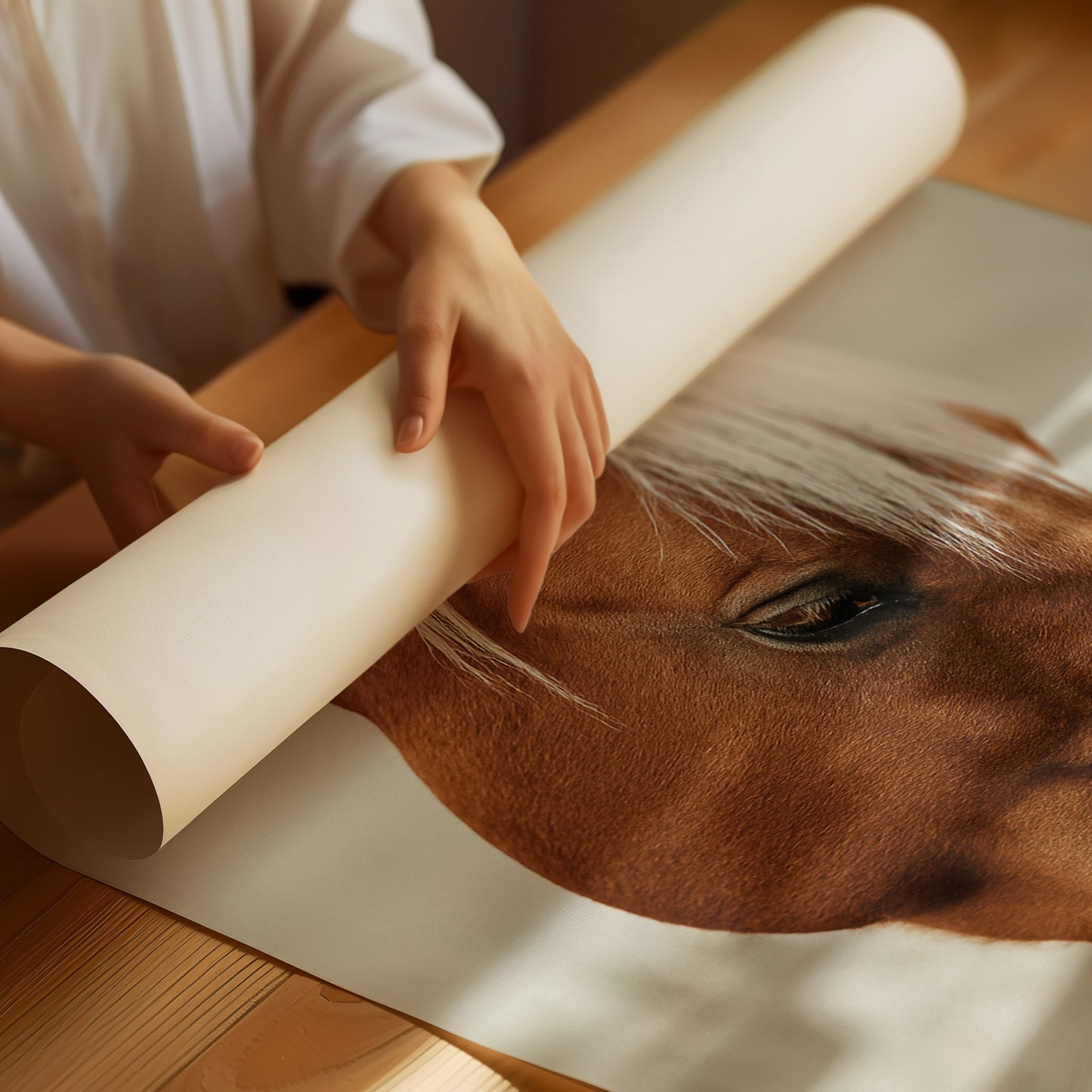 Quiet Morning Graze with Golden Mane
