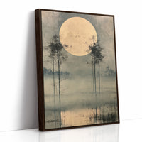 Harvest Moon Over the Marsh