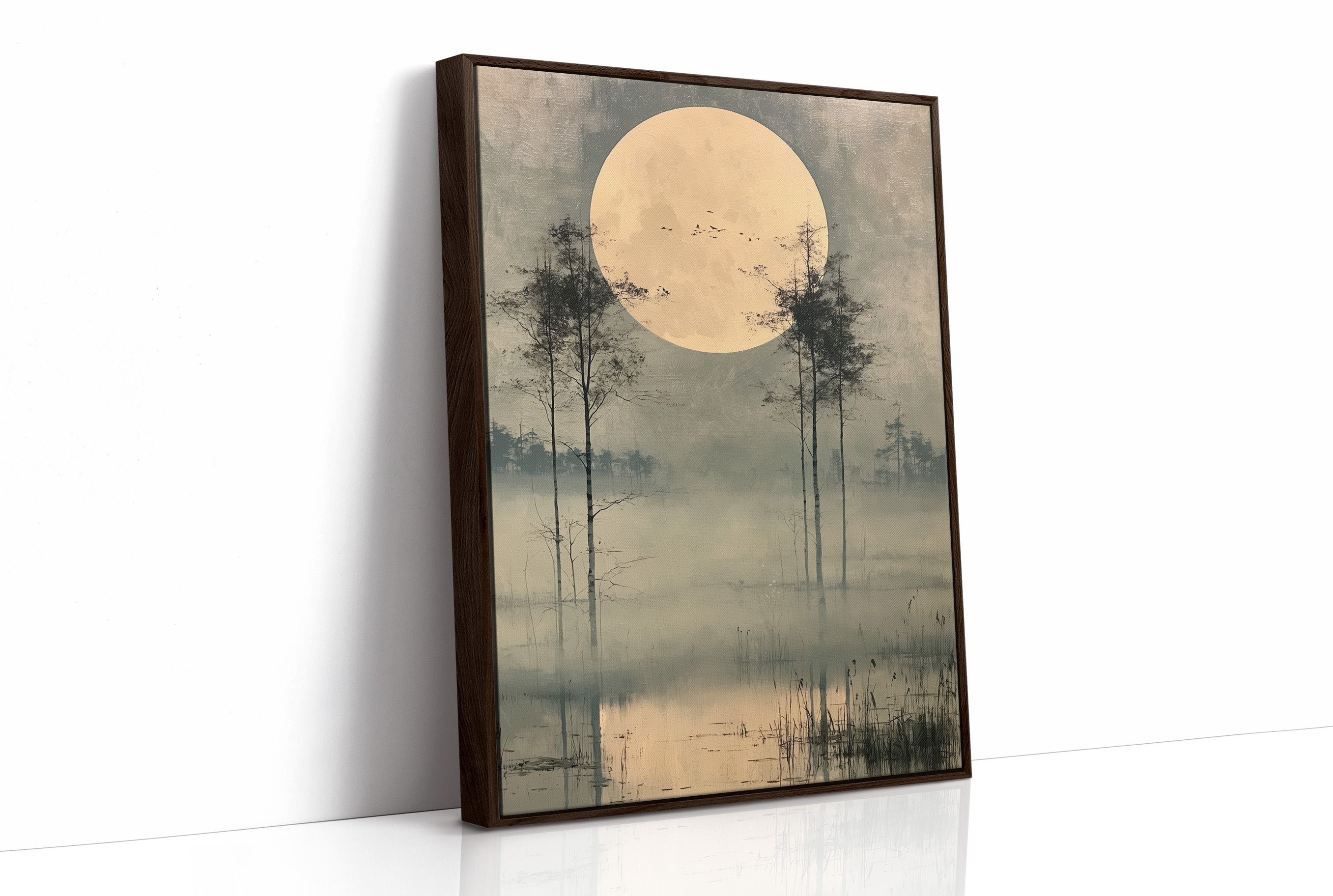 Harvest Moon Over the Marsh