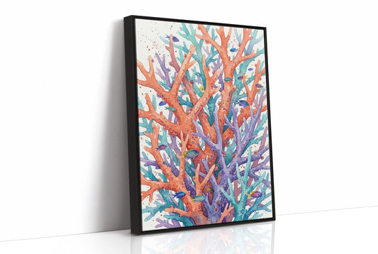 Branching Reef: Watercolor Staghorn Coral Study