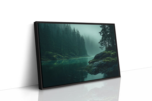 Emerald Waters Between Silent Pines