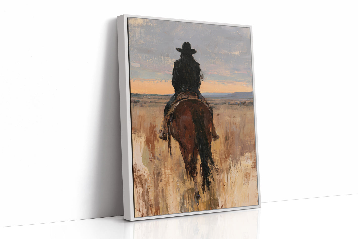 Lone Rider Prairie Sunset