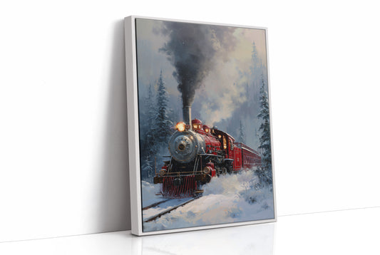 Steam Engine's Winter Night Journey