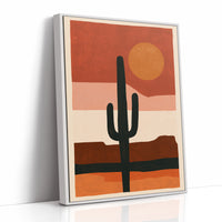 Minimalist Saguaro Sunset Silhouette