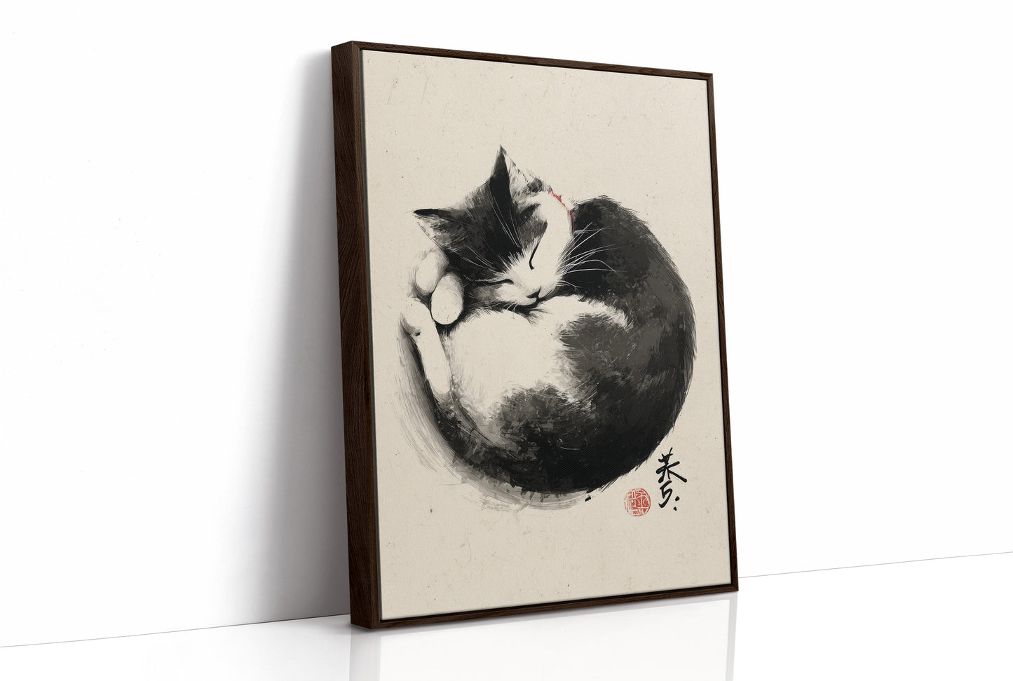 Sleeping Cat Finds Zen Peace