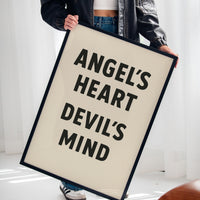 Angel’s Heart Devil’s Mind Typography Print