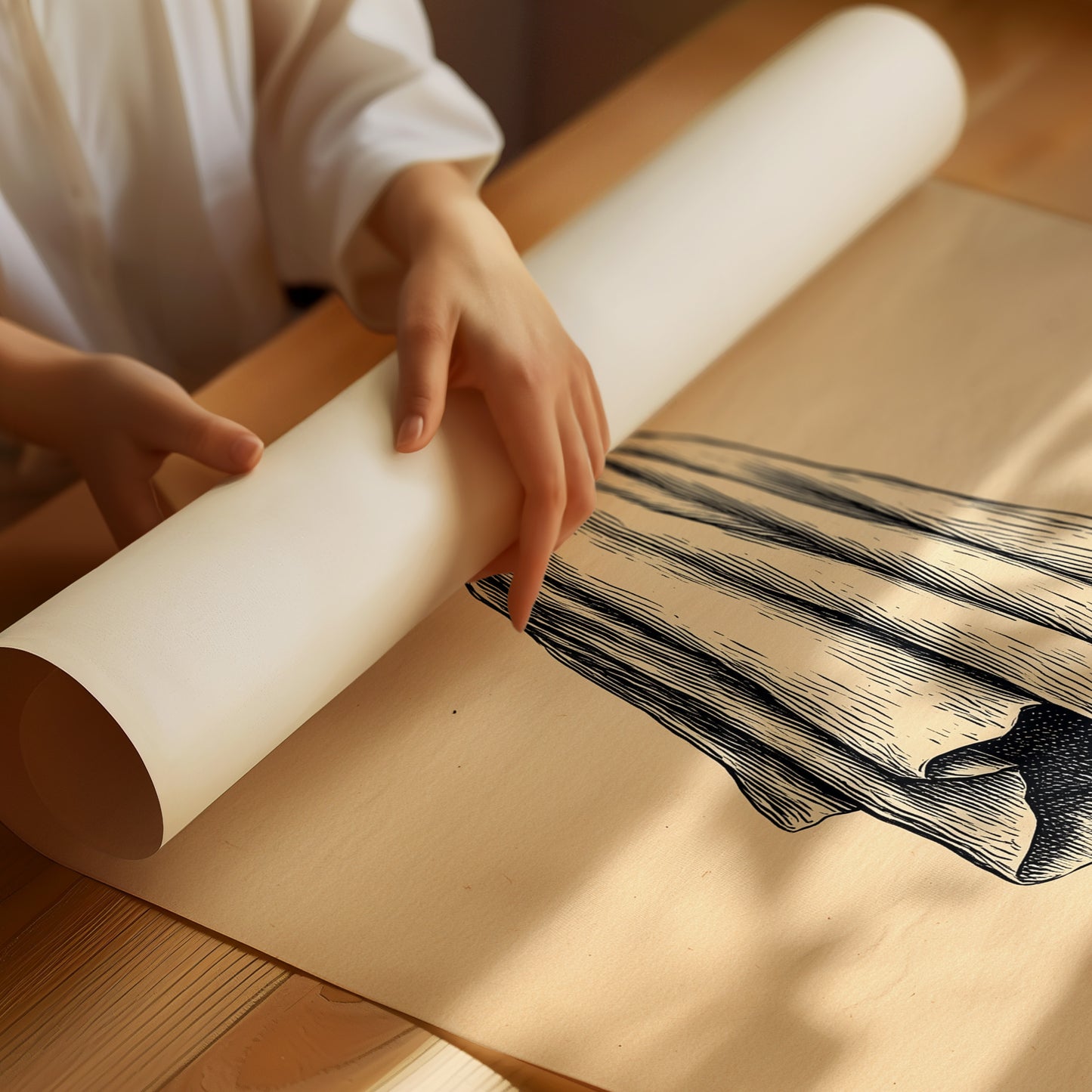 Haunted Lines On Vintage Paper