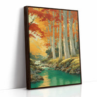 Birch Grove Mirrors Autumn's Fire