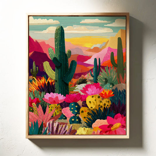 Desert Blooms at Dusk