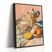 Golden Hour Brews On Painted Linen