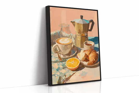 Golden Hour Brews On Painted Linen