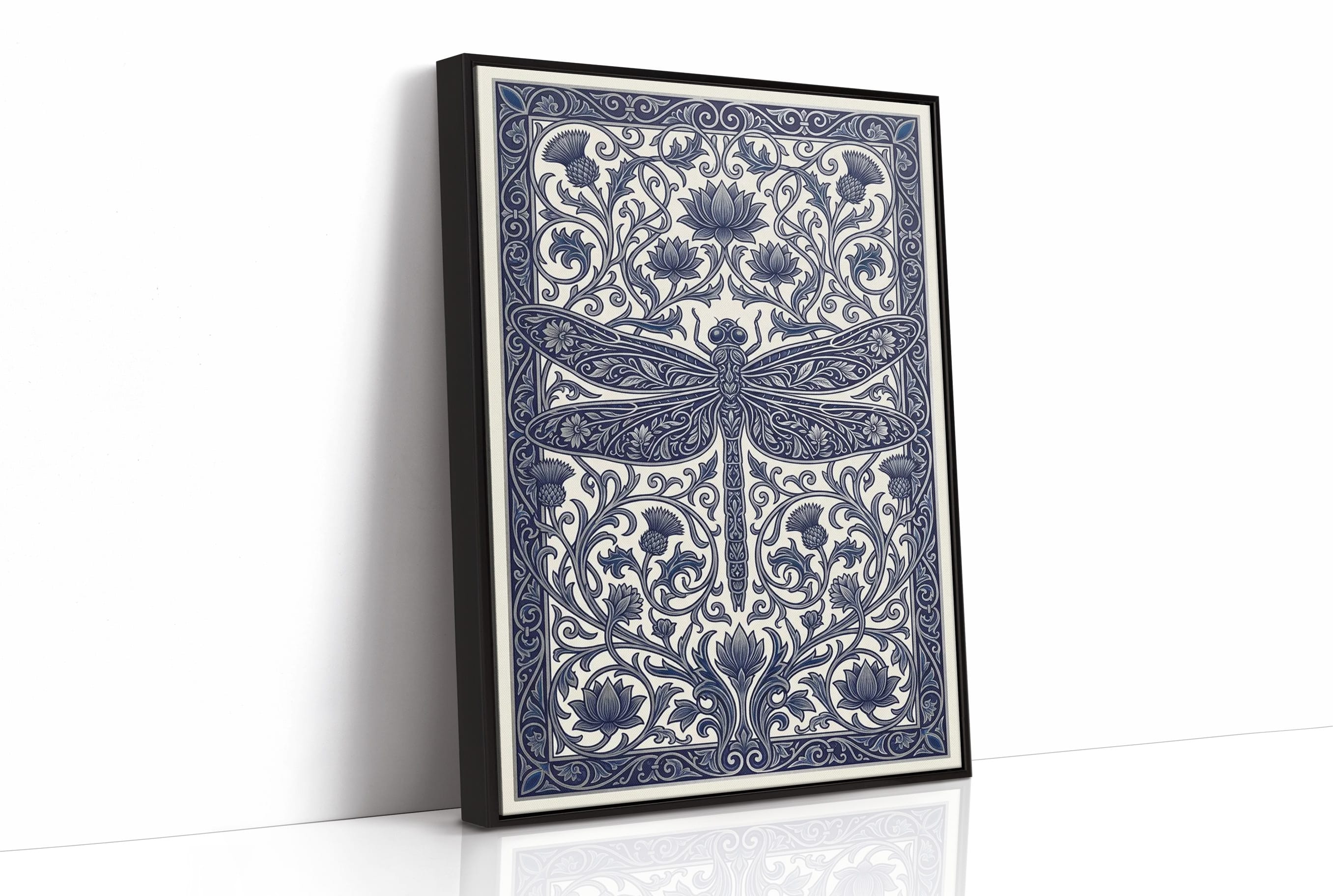 Dragonfly Lattice: Art Nouveau Pattern Study