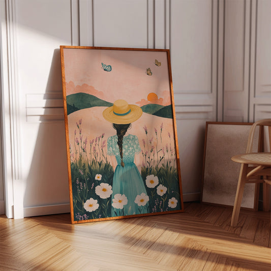 Sunset Stroll in Wildflower Dreams