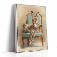 Regal Donkey Claims Velvet Throne