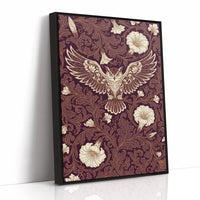 Owl in Flight: Art Nouveau Pattern Study