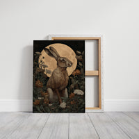 Moonlit Hare Among Wildflowers