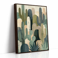 Desert Tapestry: Cactus Collage in Sand & Sage