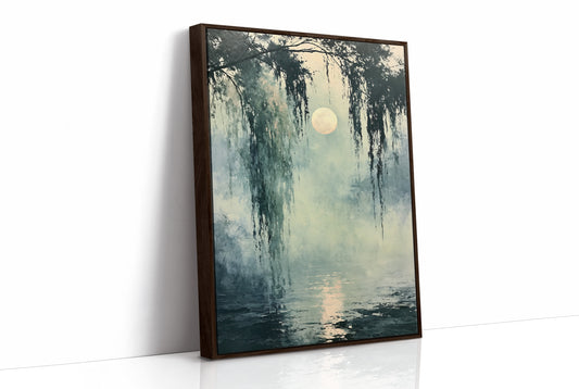 Small Moon Beneath Weeping Branches