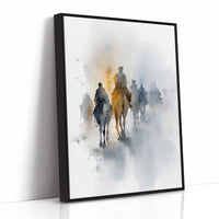 Riders Vanish Into Morning Haze