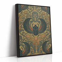 Winged Scarab: Egyptian Revival Pattern Study