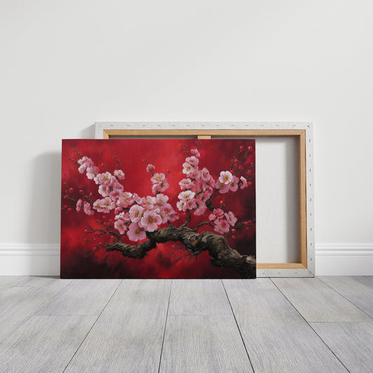 Cherry Blossoms Paint Crimson Dreams