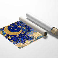Moon and Stars, Gilded Glass
