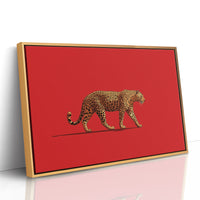 Leopard in Crimson Silence