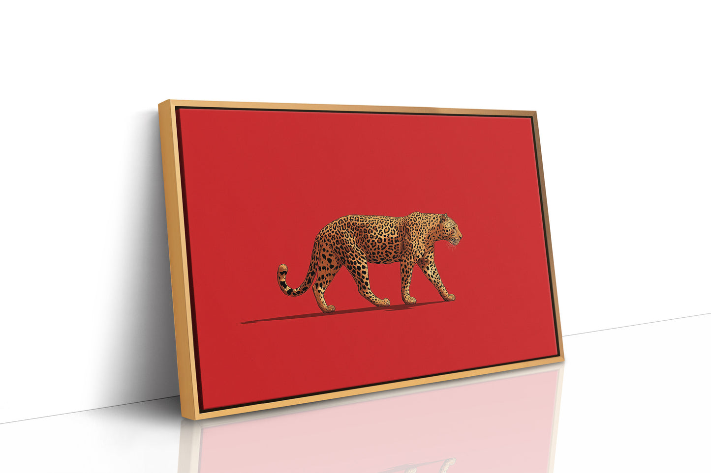 Leopard in Crimson Silence