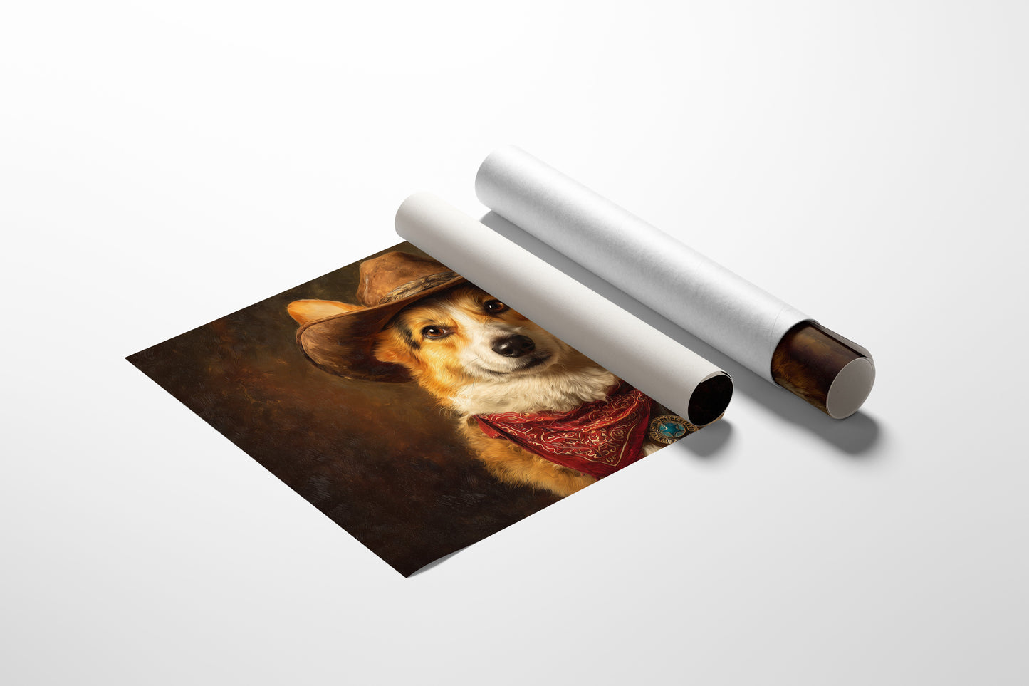 Loyal Companion In Western Attire