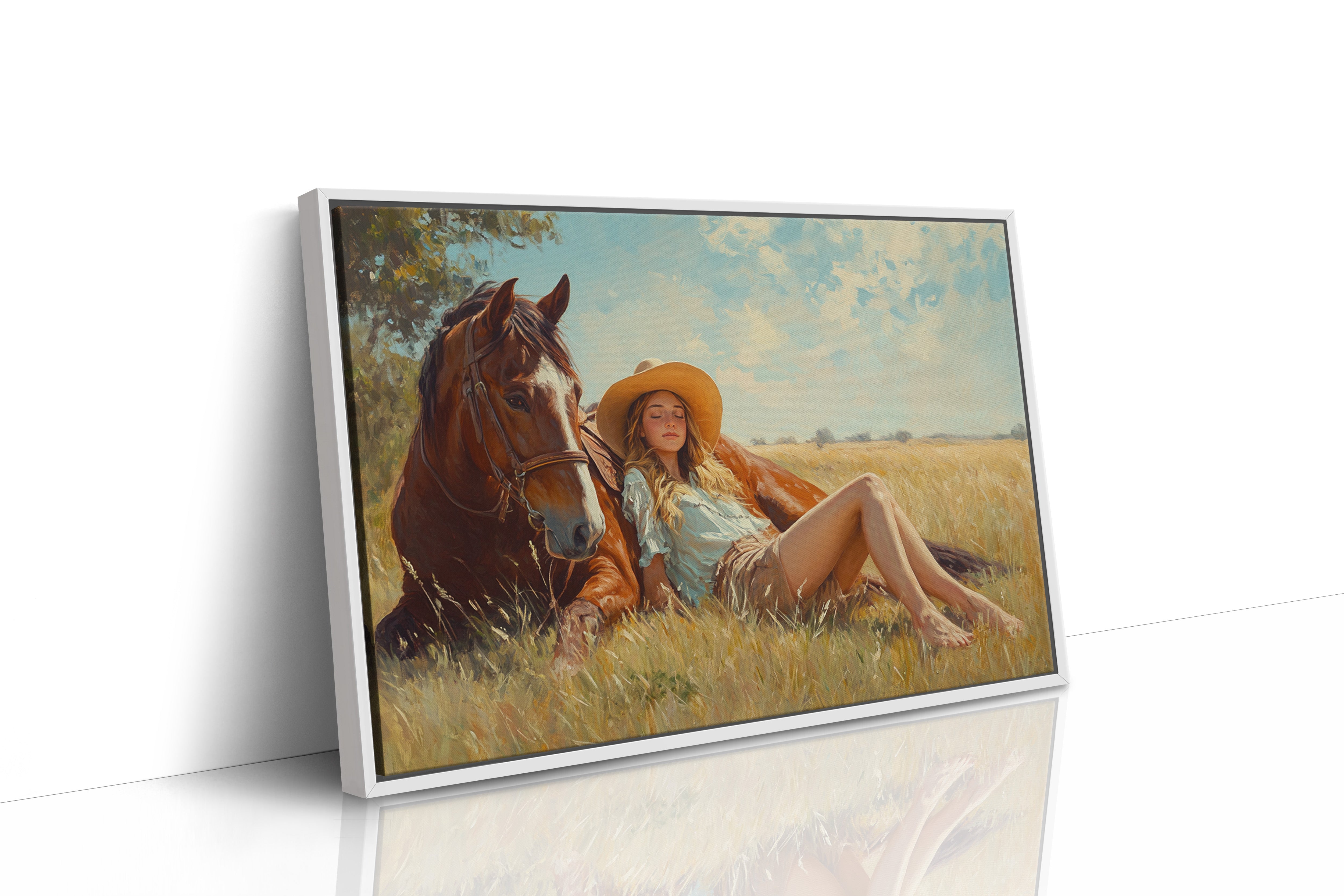 Cowgirl Daydream in Summer Grass