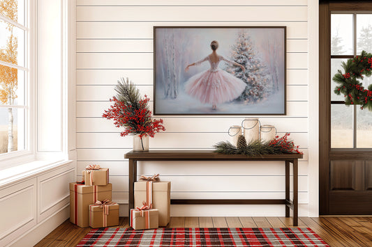 Winter Ballet Beneath Frosted Pines