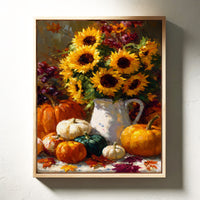 Autumn's Warmth In Sunflower Light