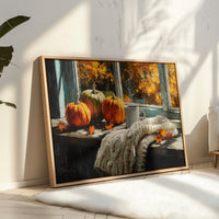 Pumpkins Rest On October's Windowsill