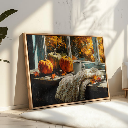 Pumpkins Rest On October's Windowsill