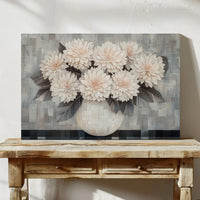 Blush Dahlias In Woven Light