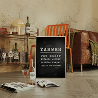 Yahweh Chalkboard Declaration