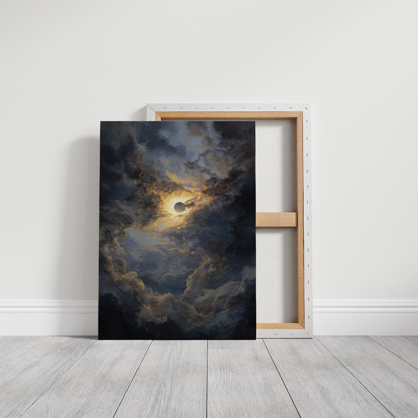 Eclipse Breaks Through Stormy Heavens